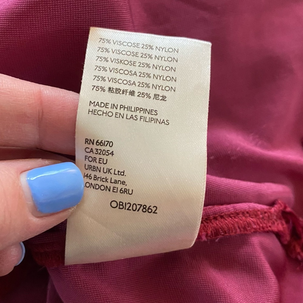Anthropologie Berry Pink Velvet Melody Long Sleeve Mini Tunic Dress Small - Picture 14 of 14